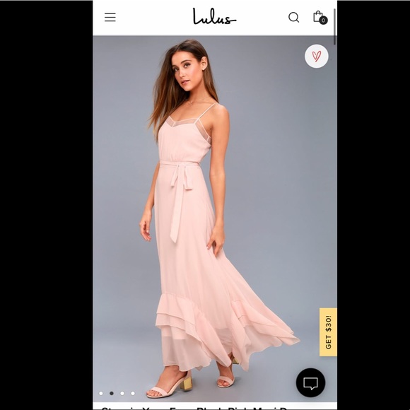 Blush Pink Maxi Dress - Picture 2 of 6